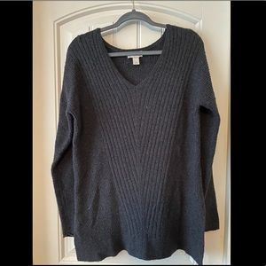 A grey Loft sweater size medium